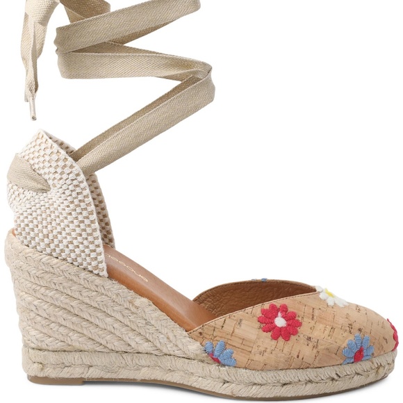 ANDRE ASSOUS Ensley Embroidered Espadrille Wedge Sandal - Picture 3 of 7